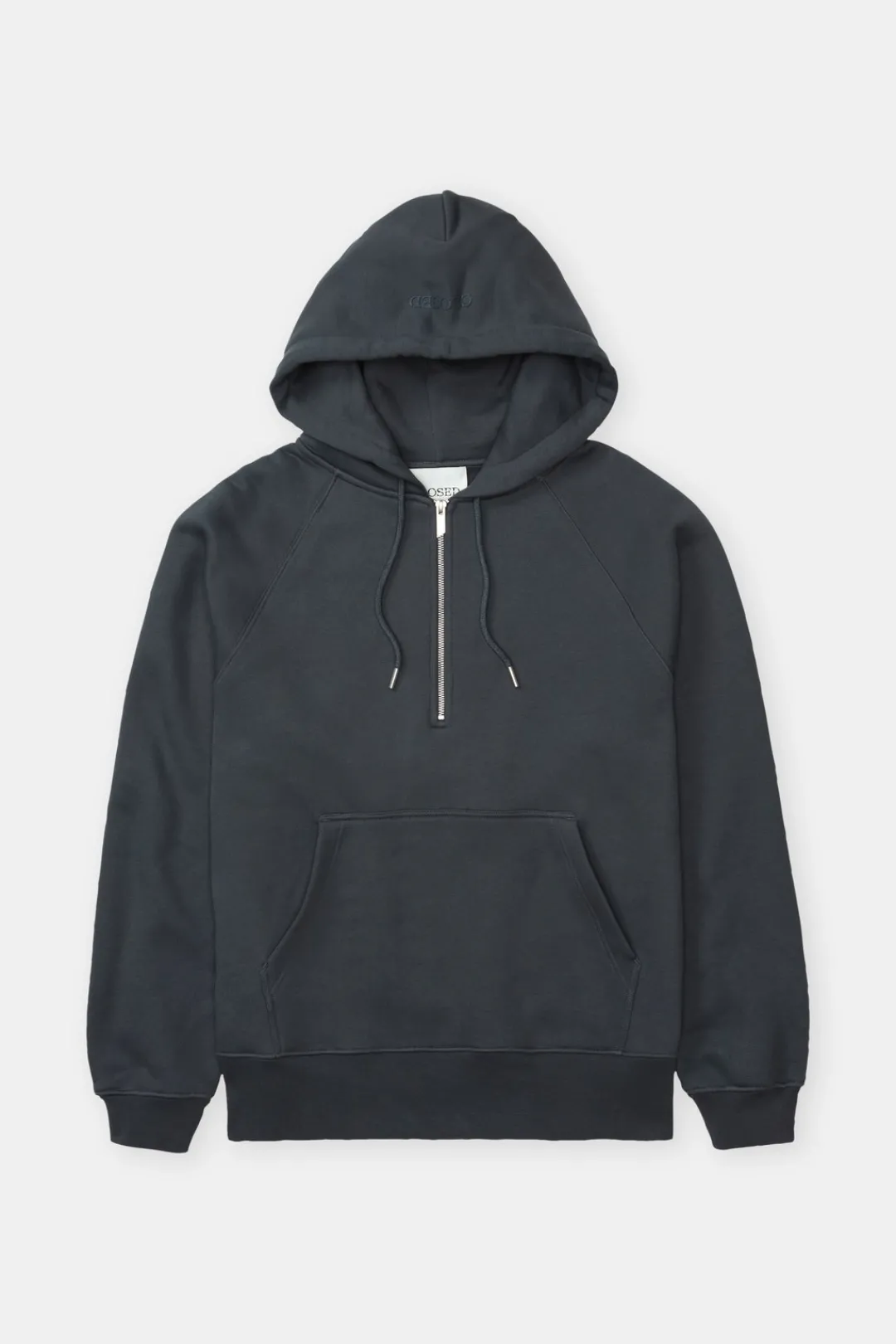Closed Half-Zip Hoodie Shadow blue New