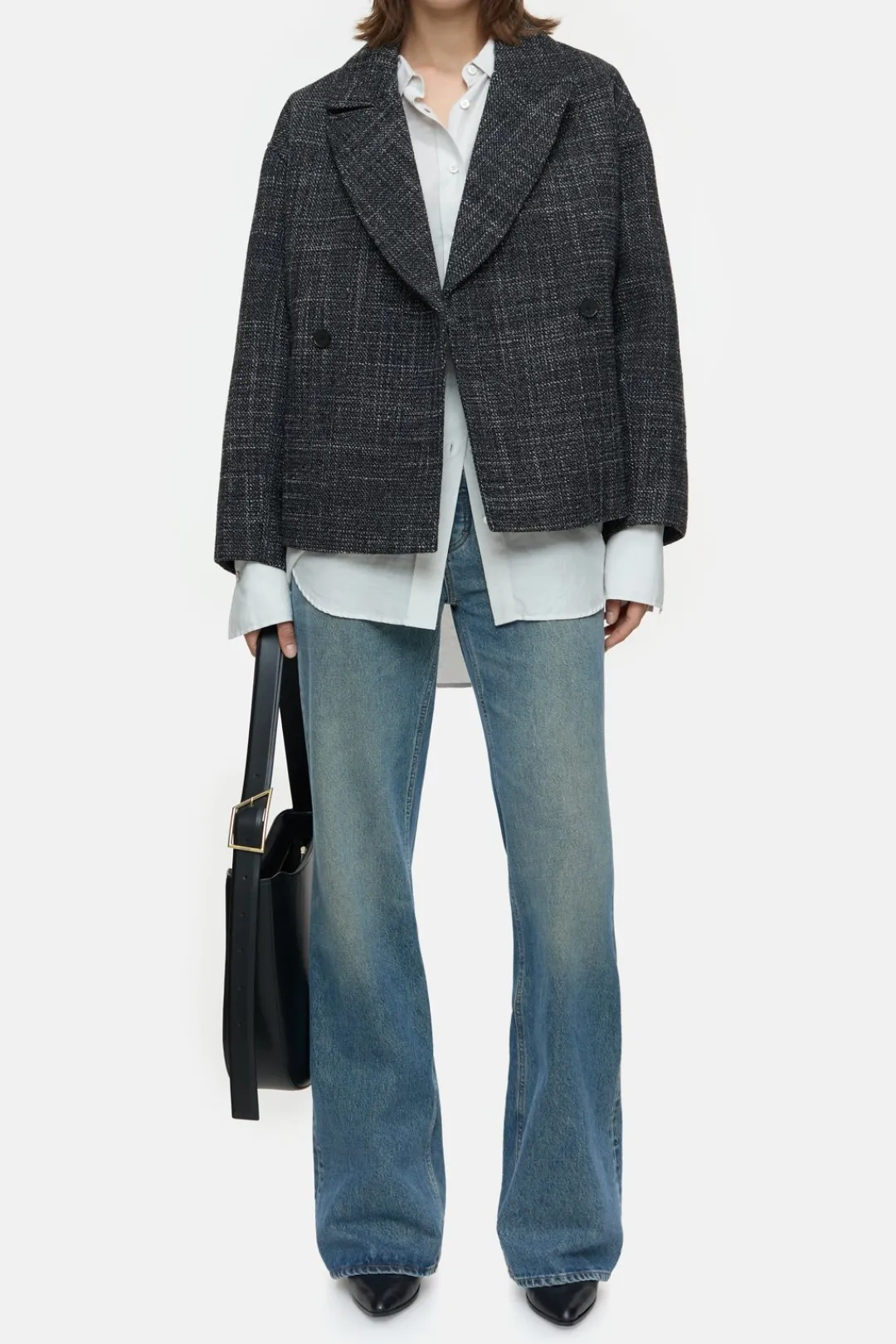 Closed Heringbone tweed jacket Black Hot