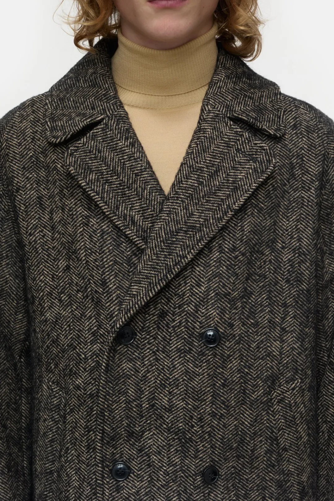 Closed Herringbone coat Black Outlet