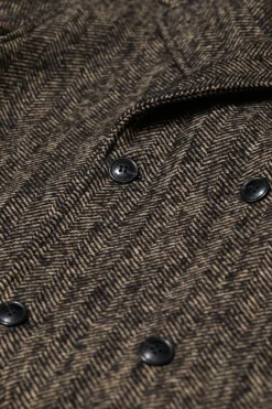 Closed Herringbone coat Black Outlet