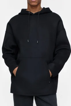 Closed Hoodie in virgin wool mix Black New
