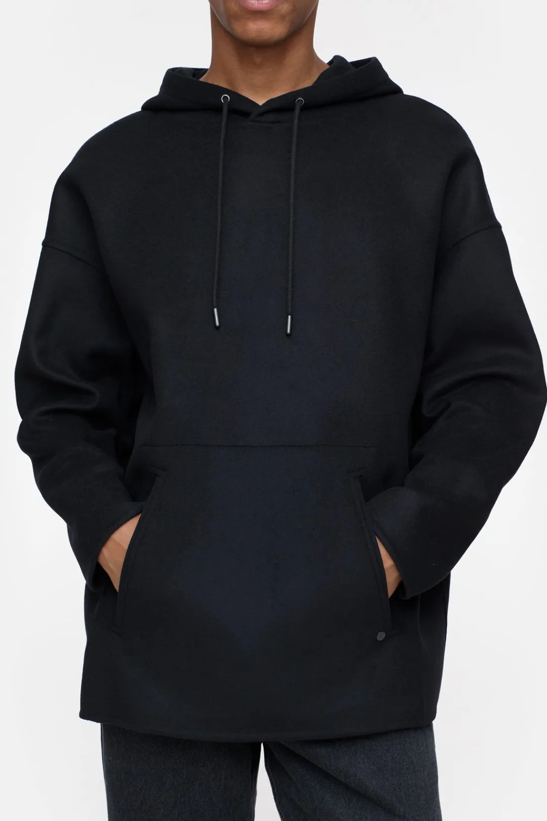 Closed Hoodie in virgin wool mix Black New