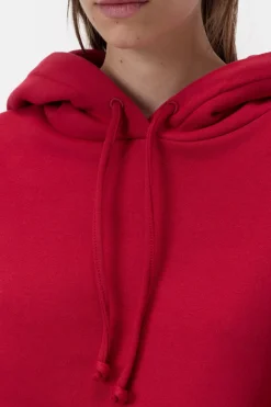 Closed Hoodie made from organic cotton Chili pepper red Clearance