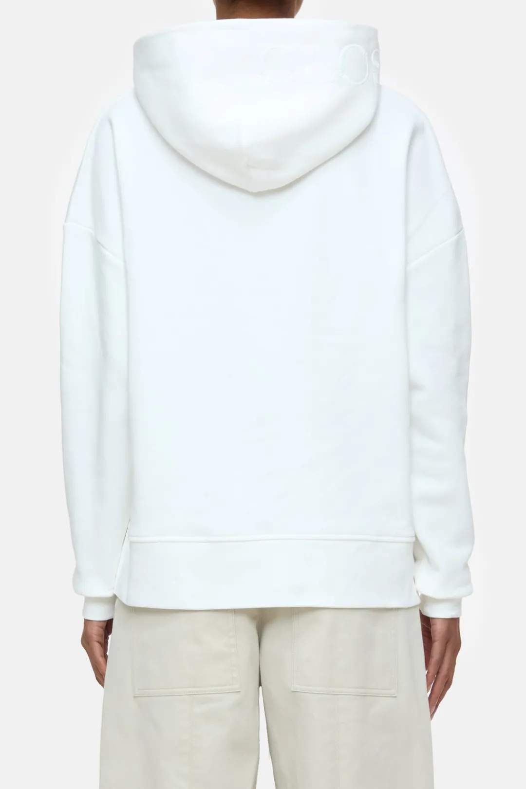 Closed Hoodie with logo Ivory Sale