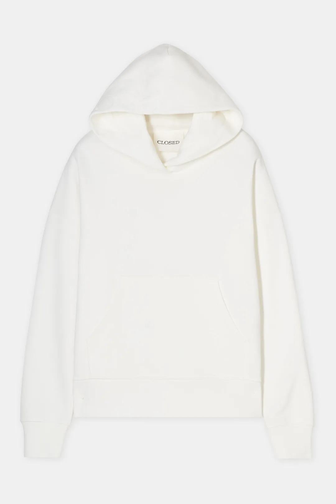 Closed Hoodie with logo Ivory Sale