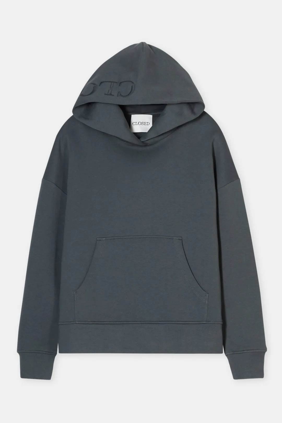 Closed Hoodie with logo Pini green Clearance