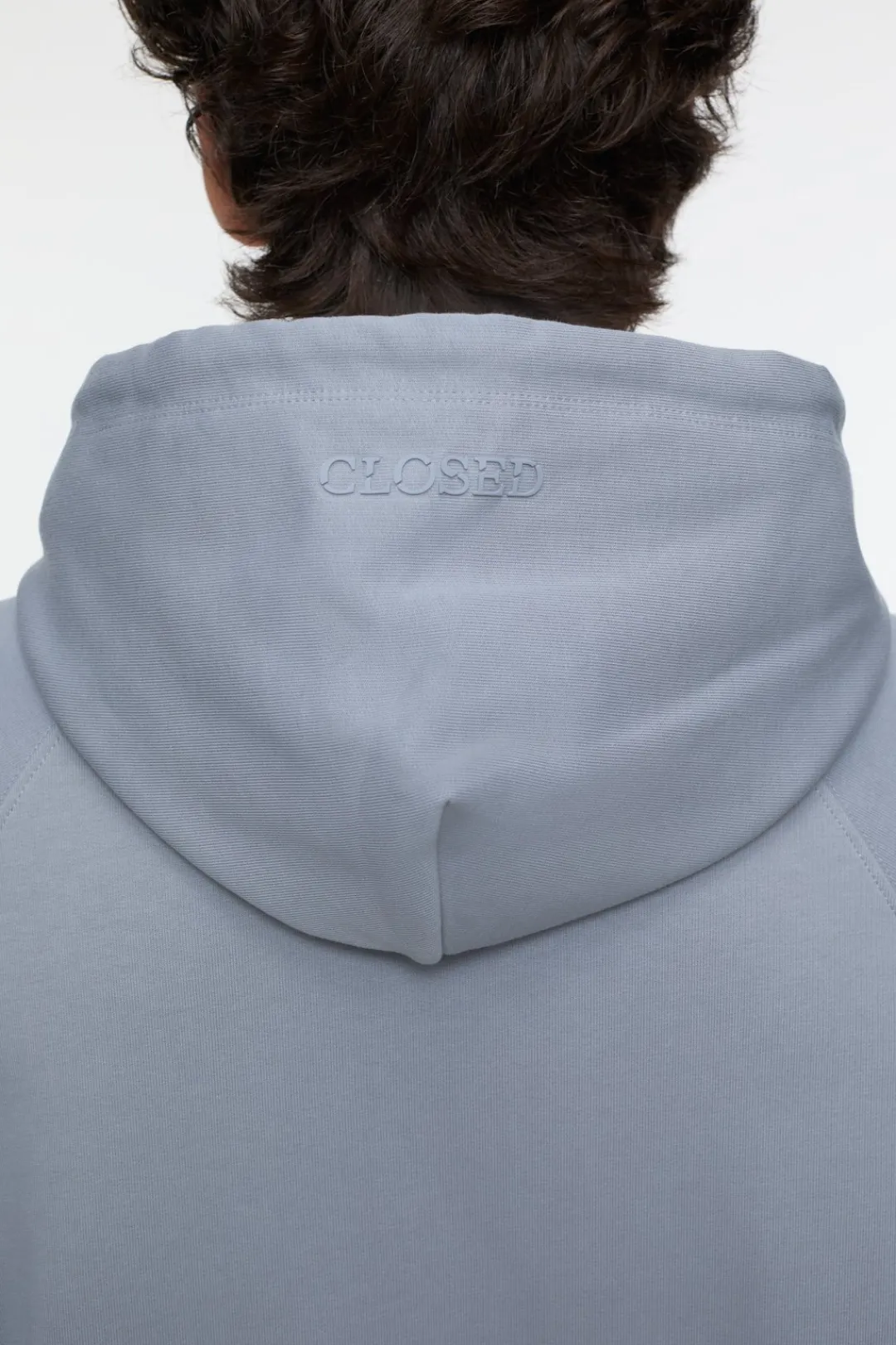 Closed Hoodie with logo Washed stone Outlet