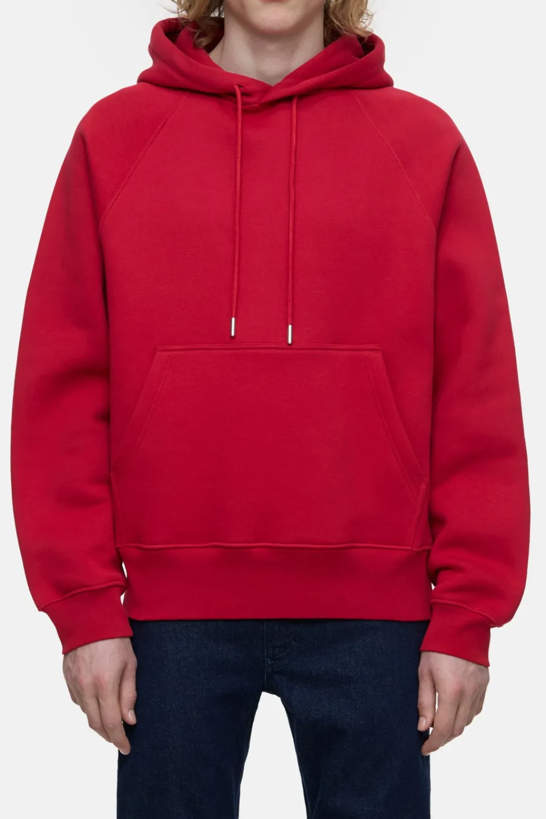 Closed Hoodie with logo Chili pepper red Online