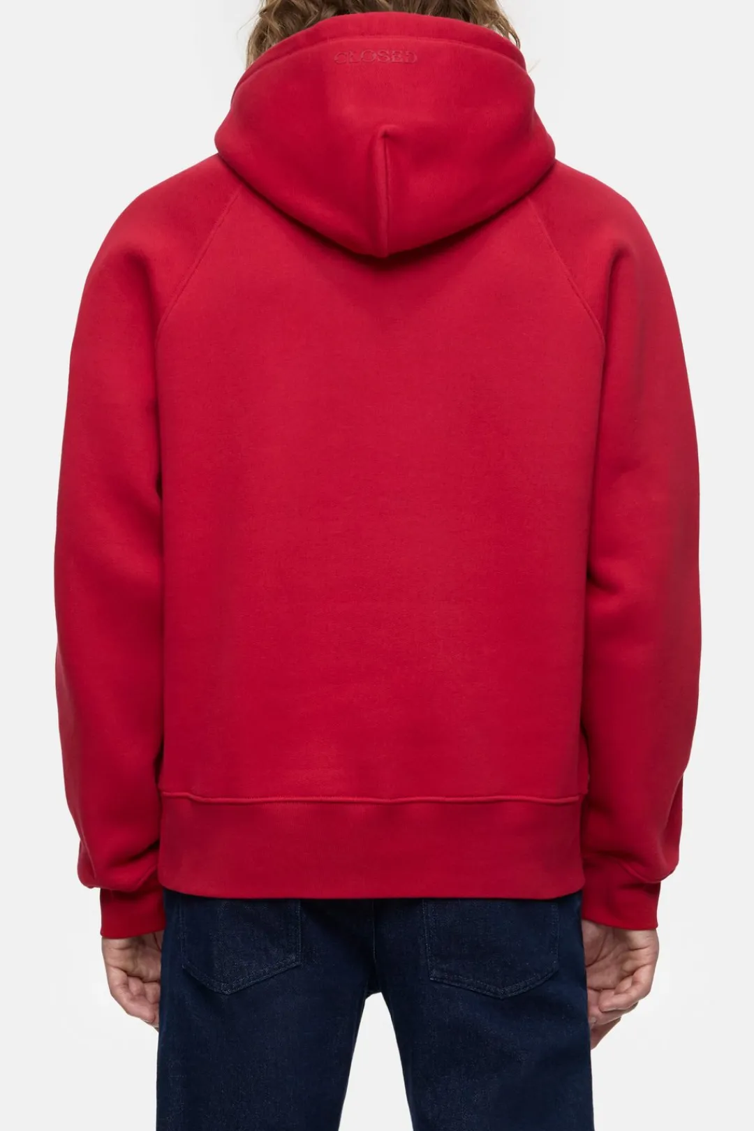Closed Hoodie with logo Chili pepper red Online