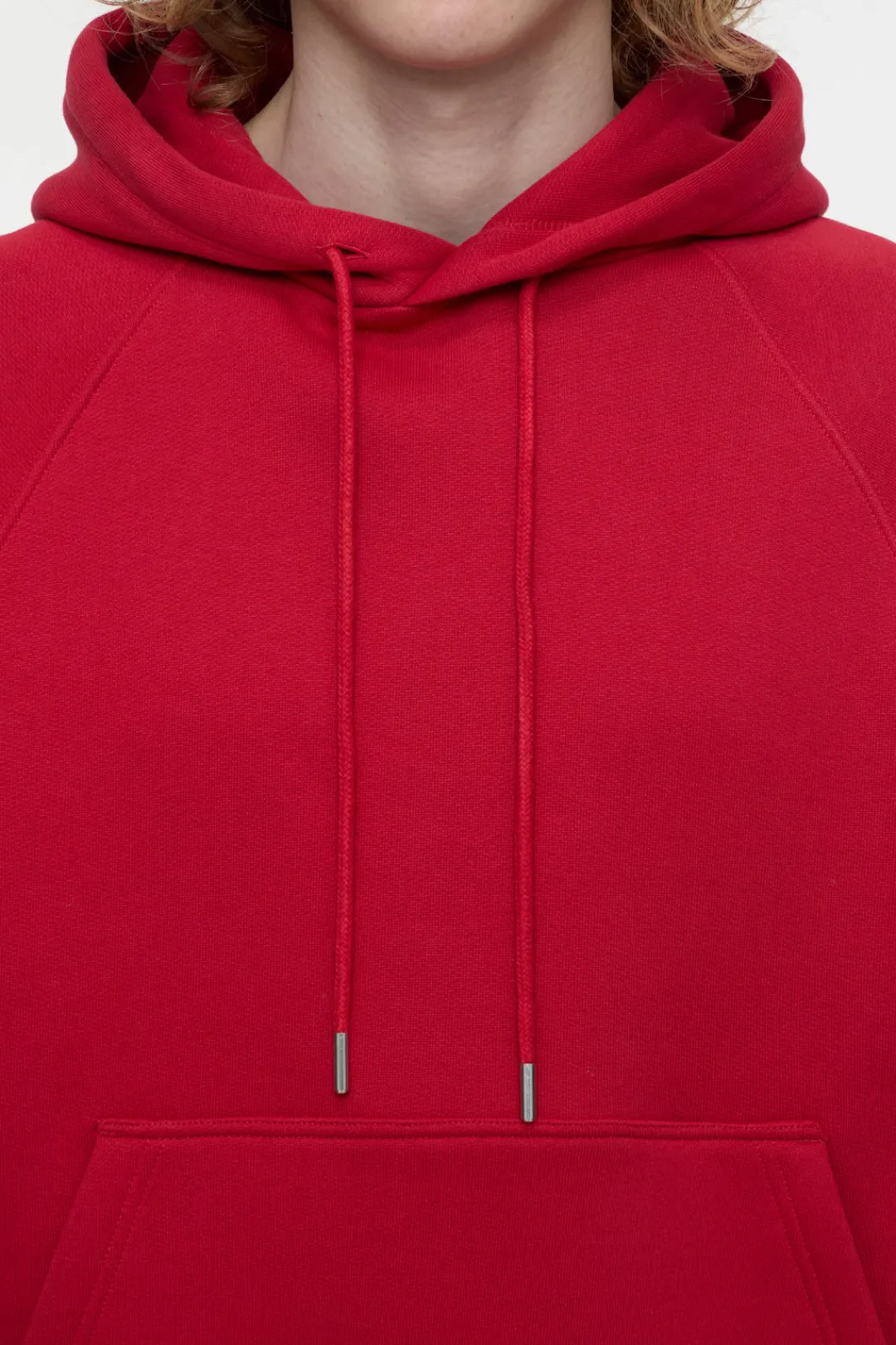 Closed Hoodie with logo Chili pepper red Online
