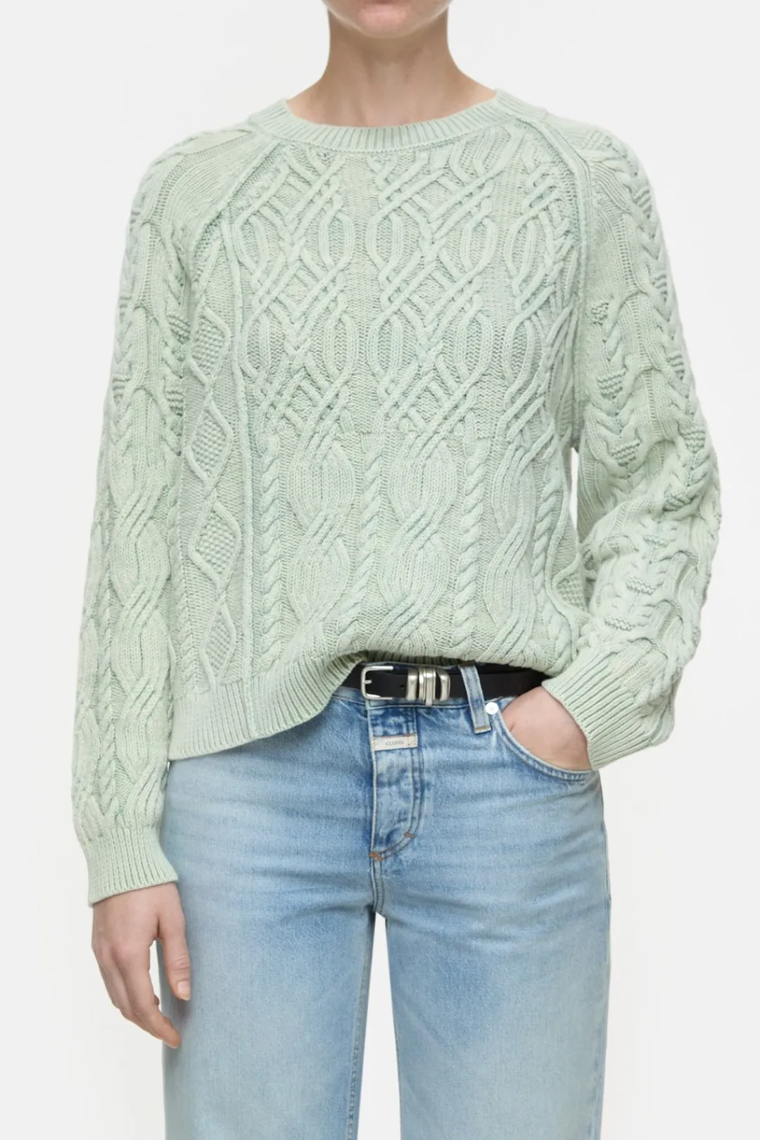 Closed Jacquard jumper Pastel olive Hot