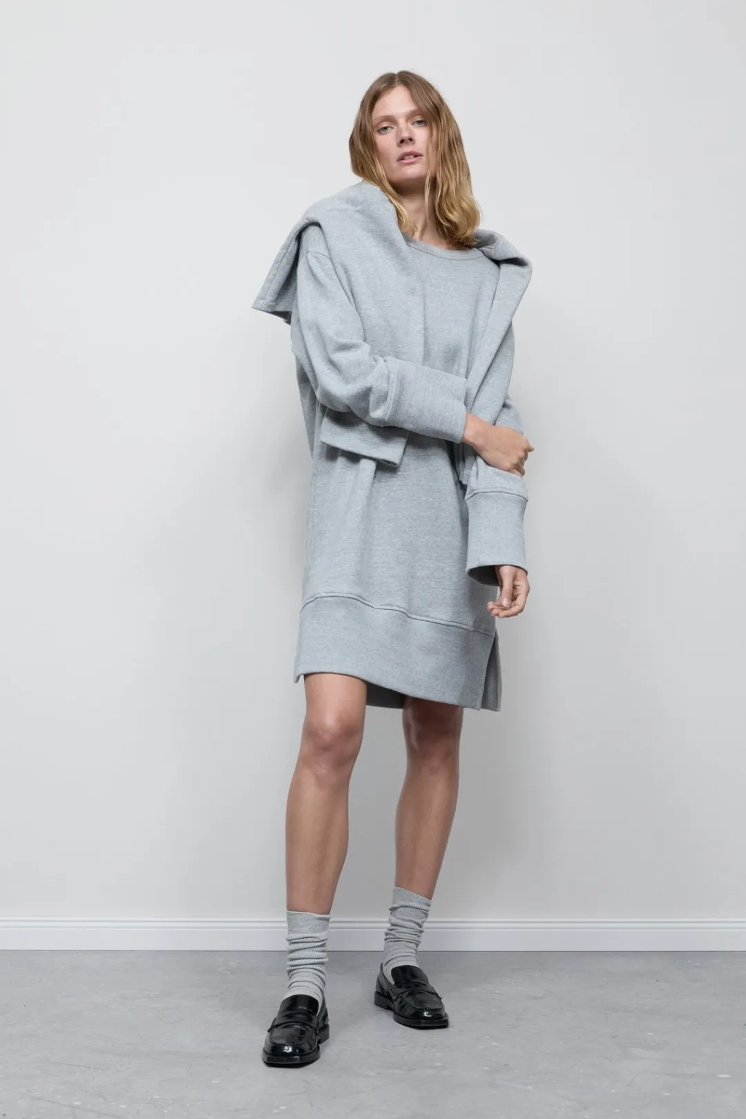 Closed Jersey dress Light grey melange Discount