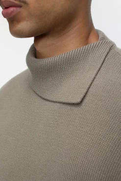 Closed Jumper with collar Natural linen Online