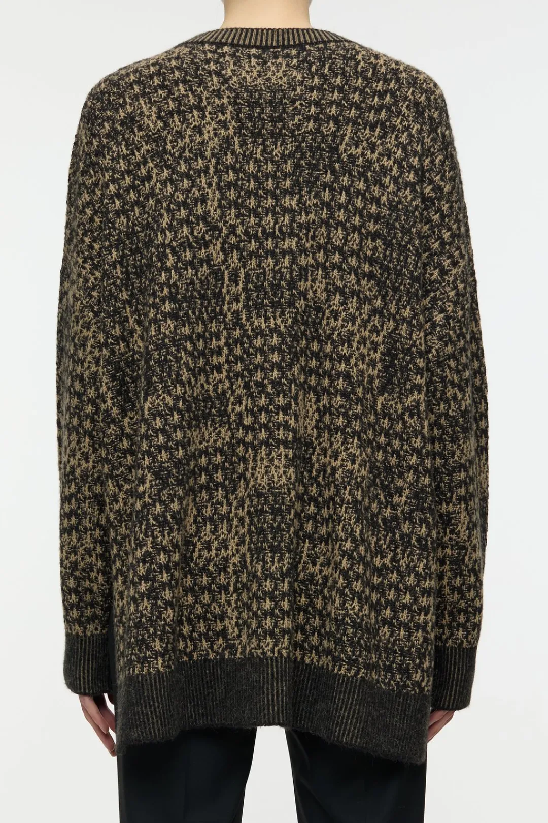Closed Jumper with pattern Biscotti brown Discount