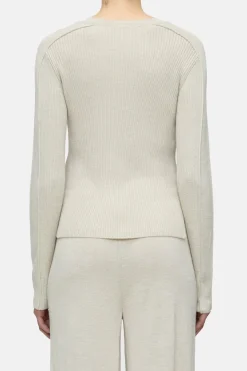 Closed Knitted long-sleeve top Sabbia beige Hot