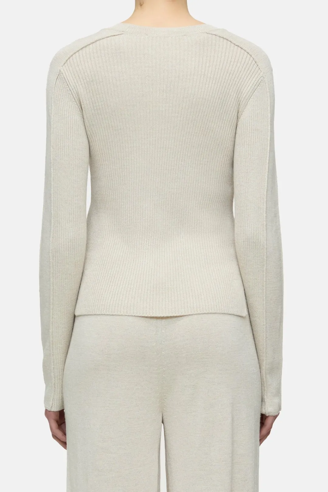 Closed Knitted long-sleeve top Sabbia beige Hot