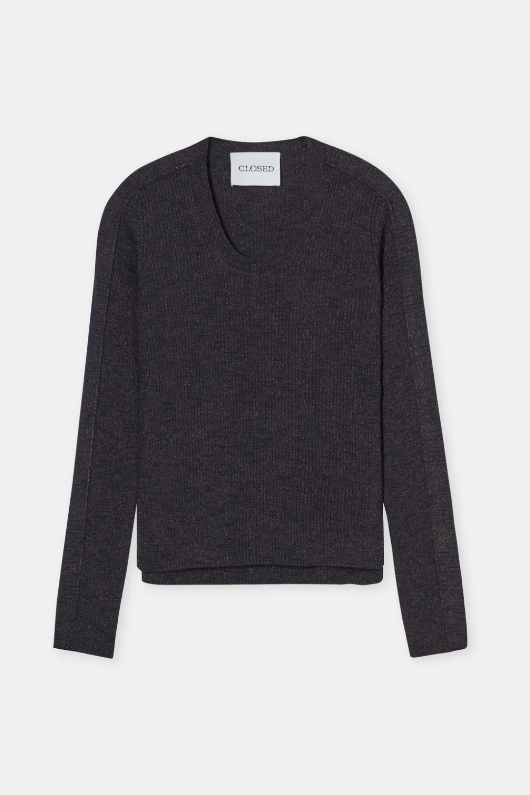 Closed Knitted long-sleeve top Smokey blue Hot