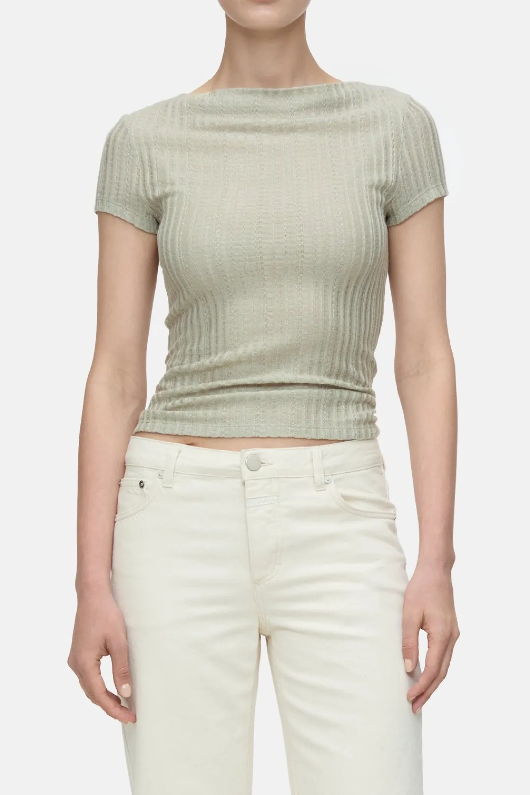 Closed Lace top Pastel olive New