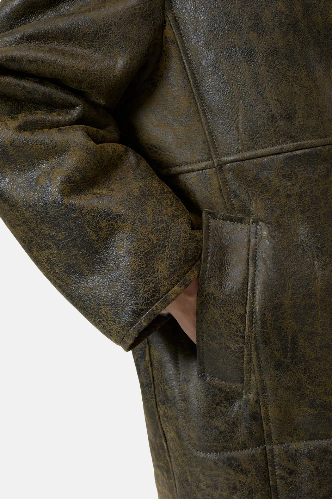 Closed Lambskin coat in a vintage look Ver green Sale