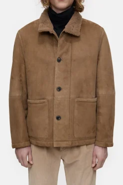 Closed Lambskin jacket Chestnut Discount
