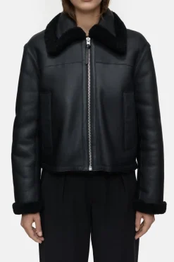 Closed Lambskin jacket Black Discount