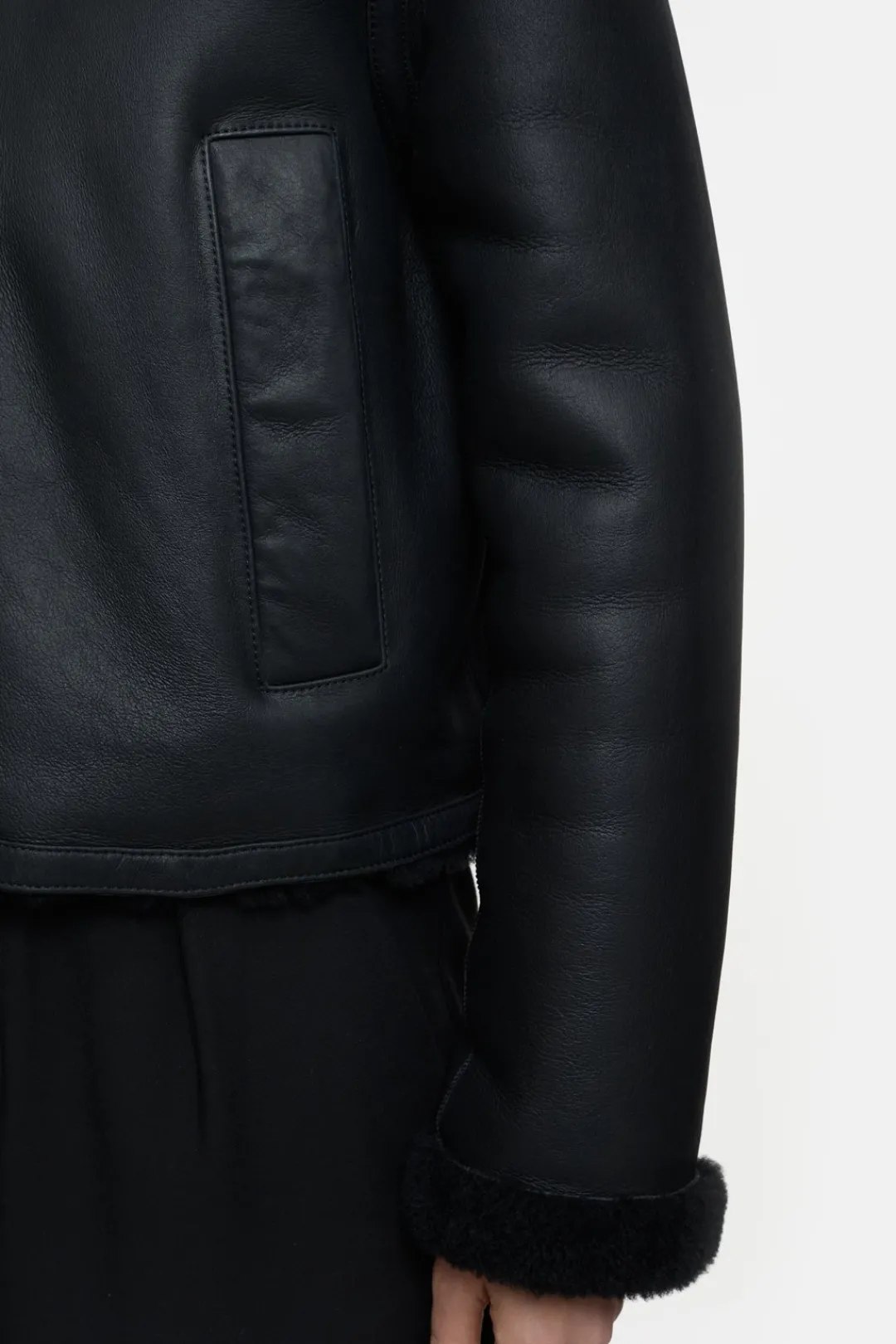 Closed Lambskin jacket Black Discount