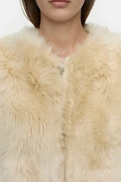 Closed Lambskin waistcoat Raw silk New