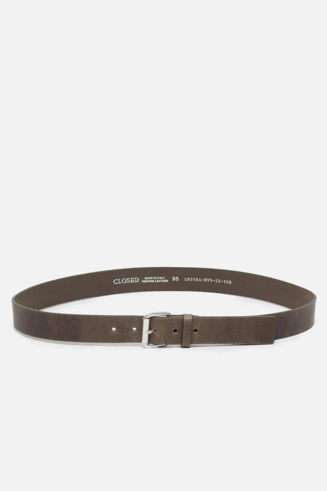 Closed Leather belt Natural linen New