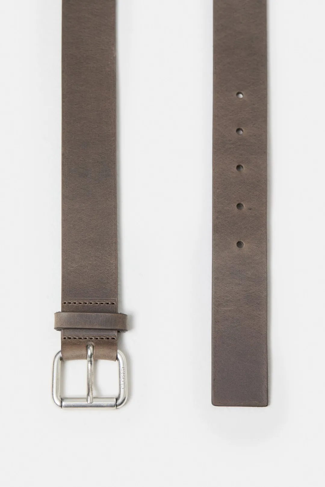 Closed Leather belt Natural linen New