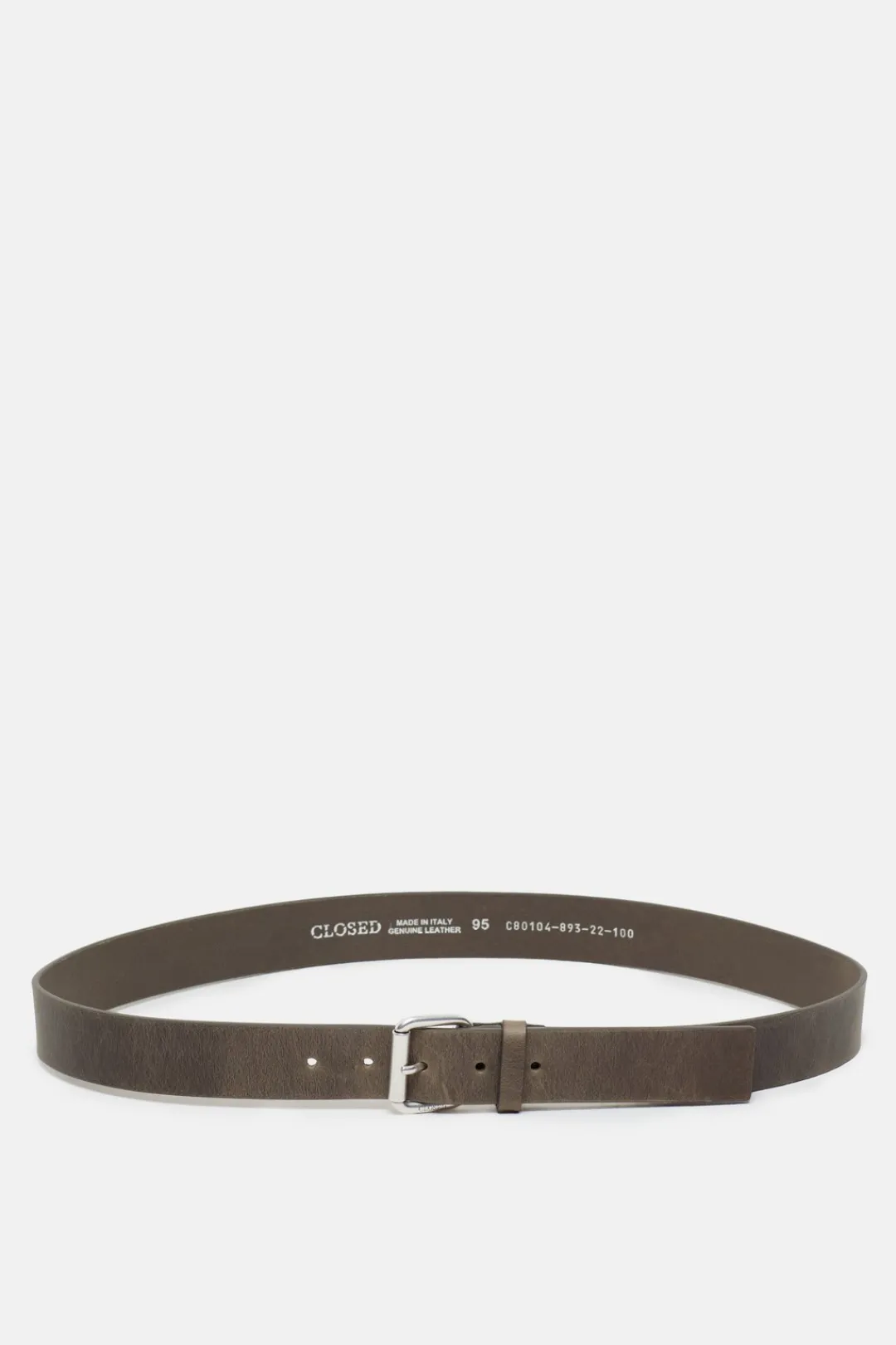 Closed Leather belt Natural linen New
