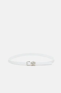 Closed Leather belt White