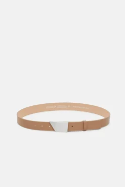 Closed Leather belt Biscotti brown New