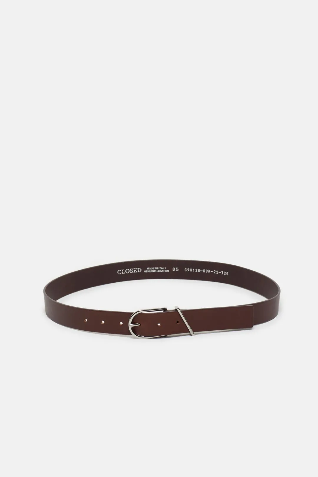 Closed Leather belt Brazil nut New