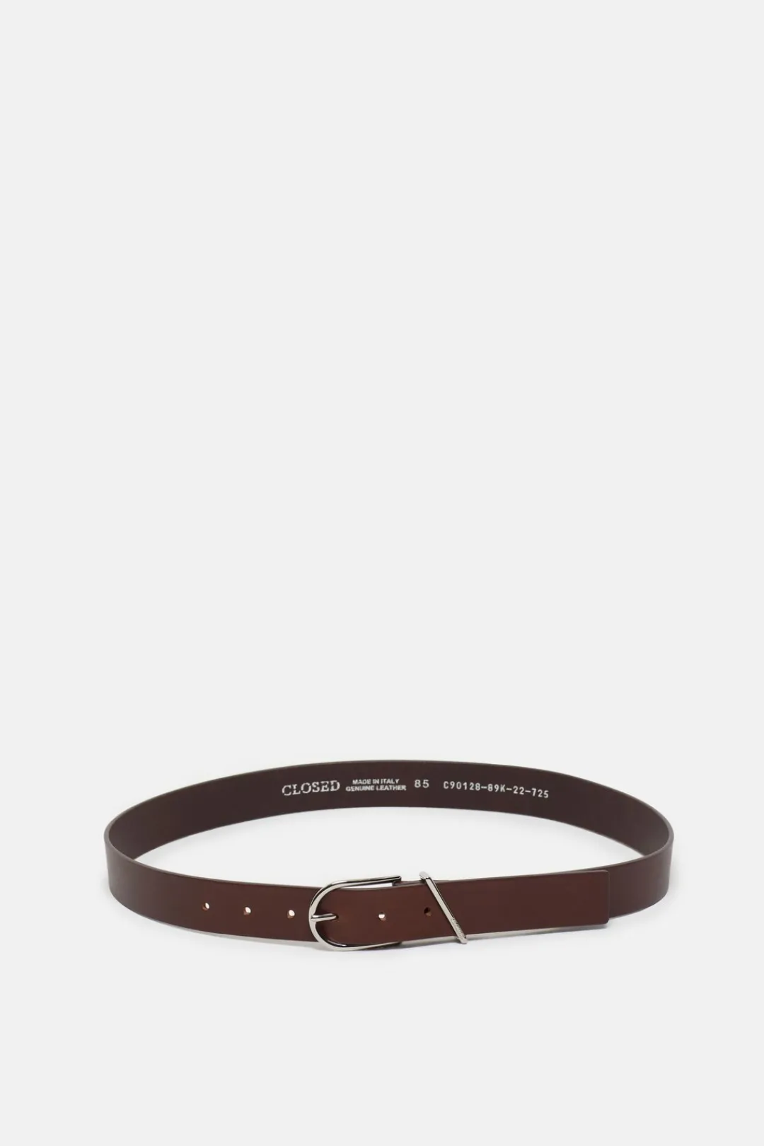 Closed Leather belt Brazil nut New