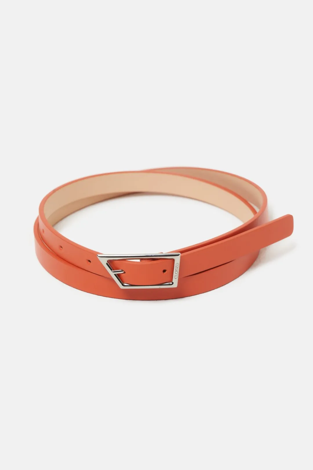 Closed Leather belt Aperol red Best