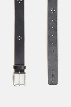 Closed Leather belt Ebony