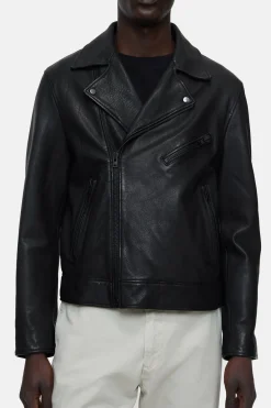 Closed Leather biker jacket Black New