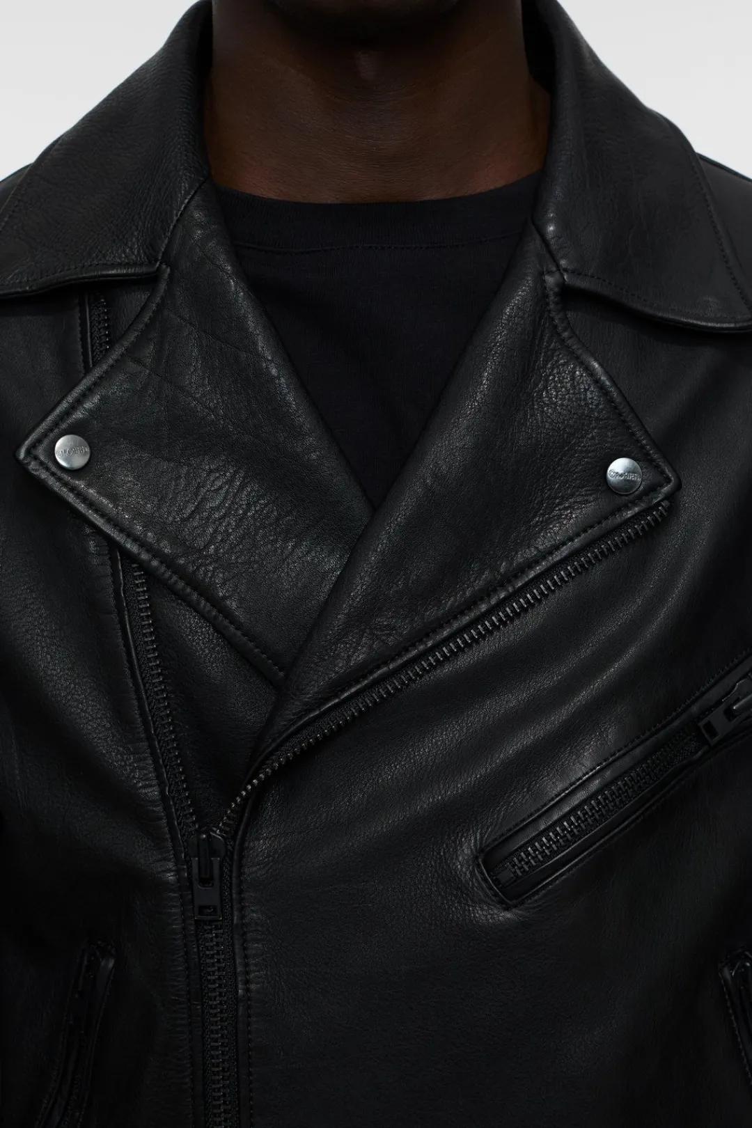 Closed Leather biker jacket Black New