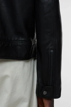 Closed Leather biker jacket Black New
