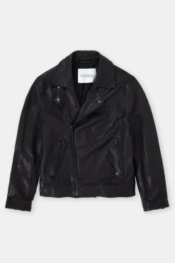 Closed Leather biker jacket Black New