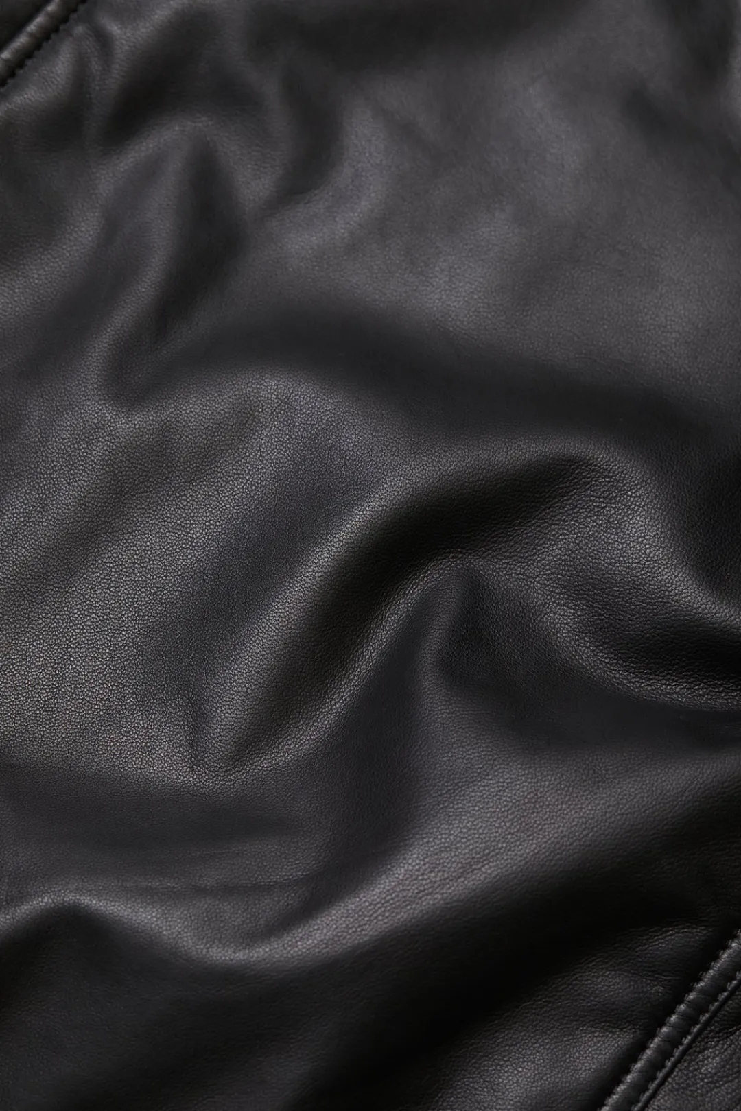 Closed Leather bomber jacket Black Discount