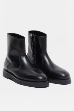 Closed Leather boots Black Clearance
