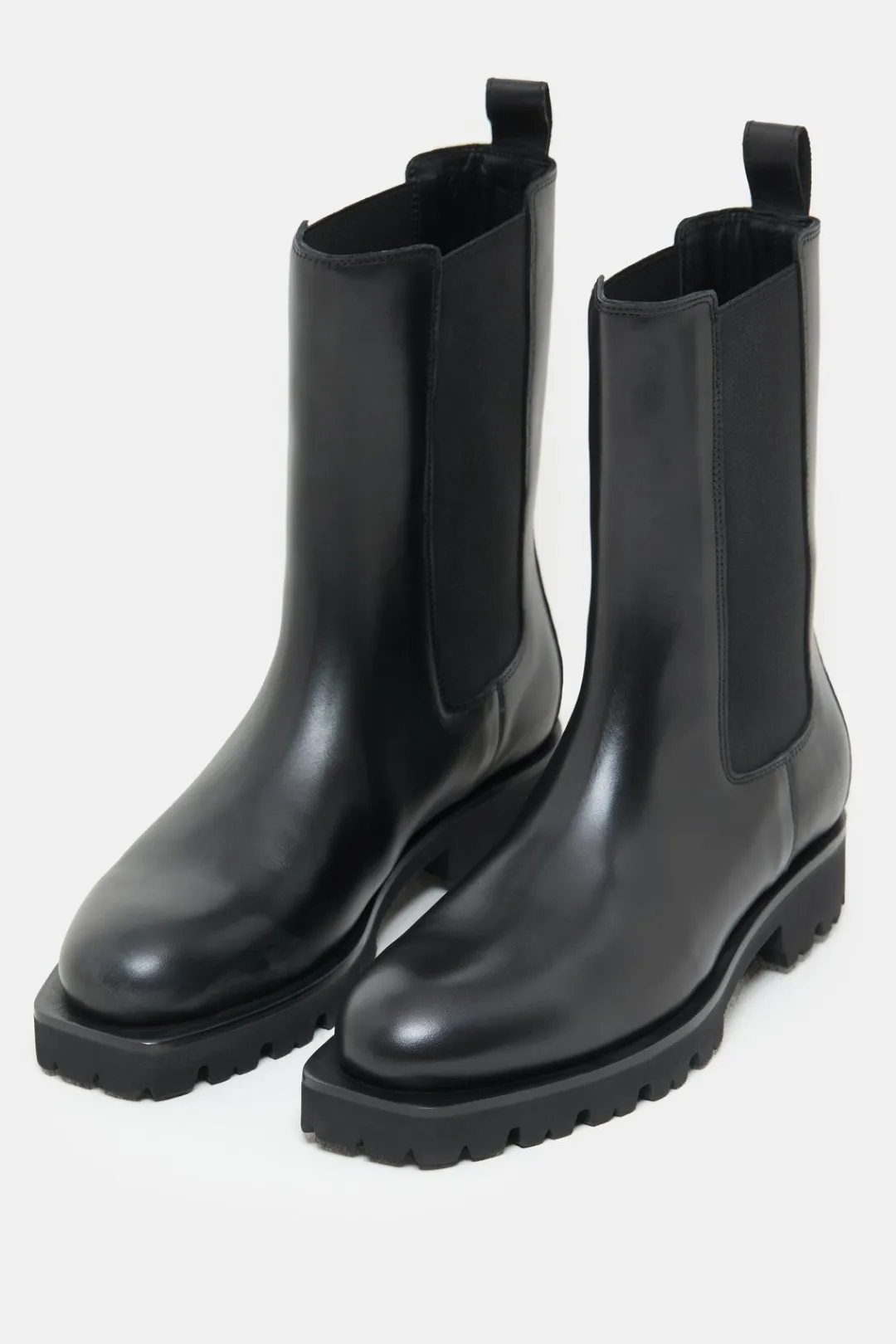 Closed Leather boots Black