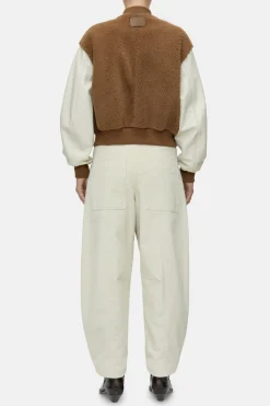 Closed Leather college jacket Biscotti brown
