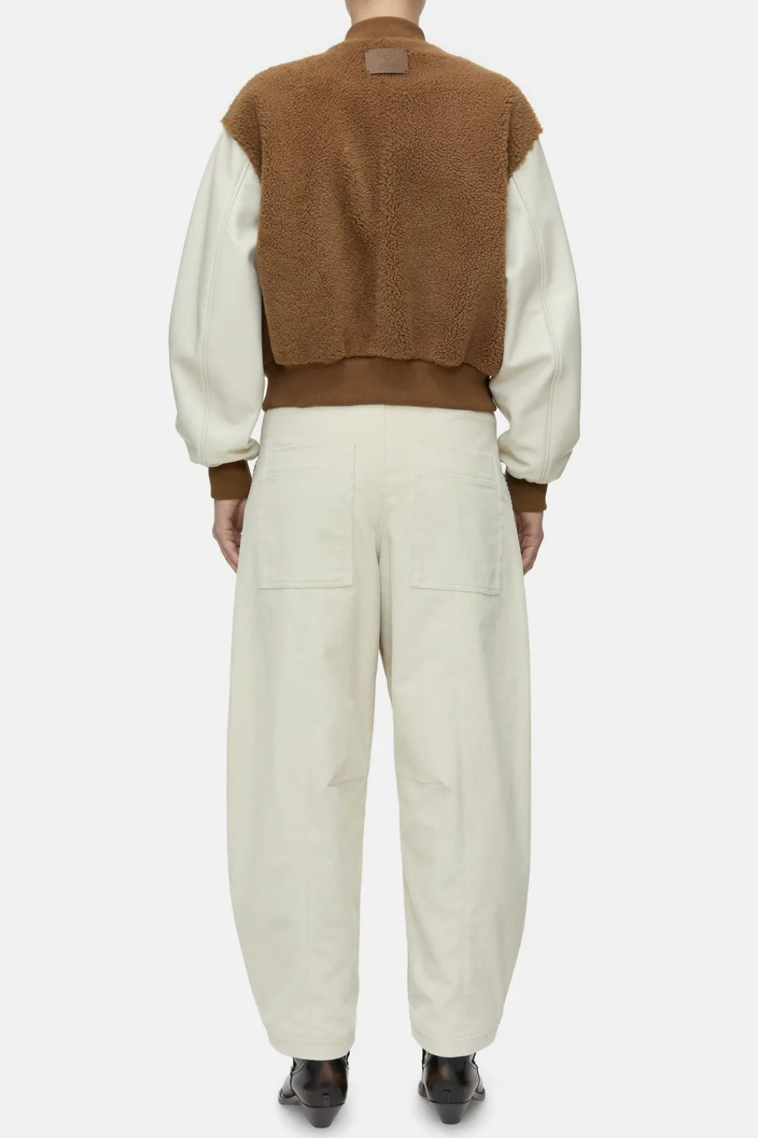Closed Leather college jacket Biscotti brown