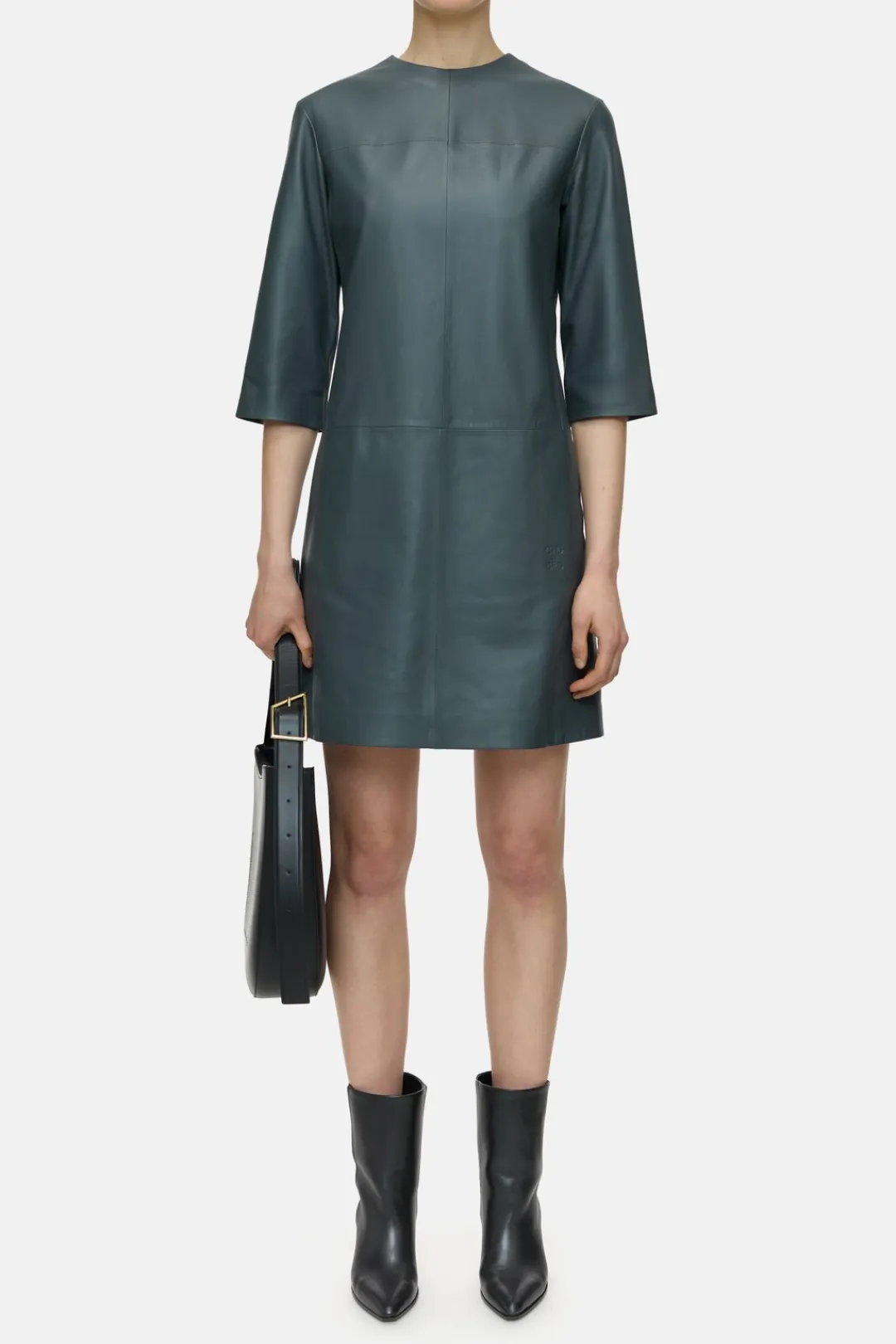 Closed Leather dress Pini green Best