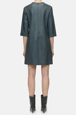 Closed Leather dress Pini green Best