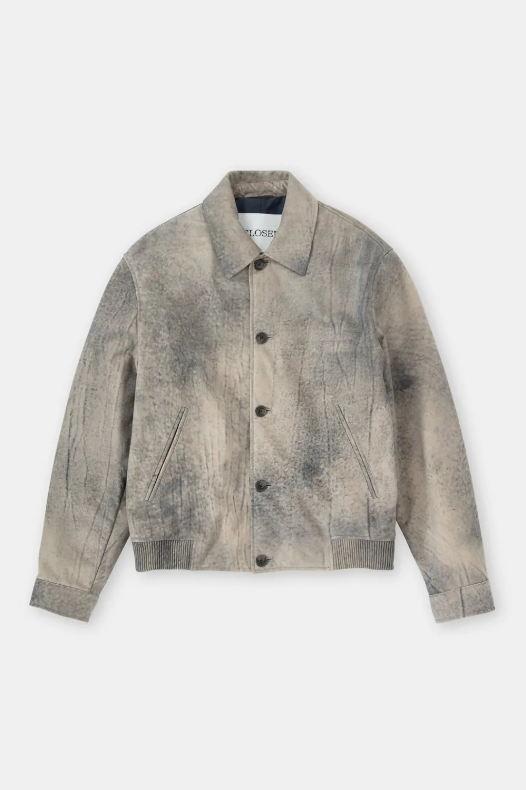 Closed Leather jacket Smokey blue Sale