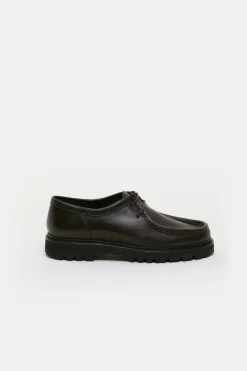Closed Leather lace-ups cioccolato New