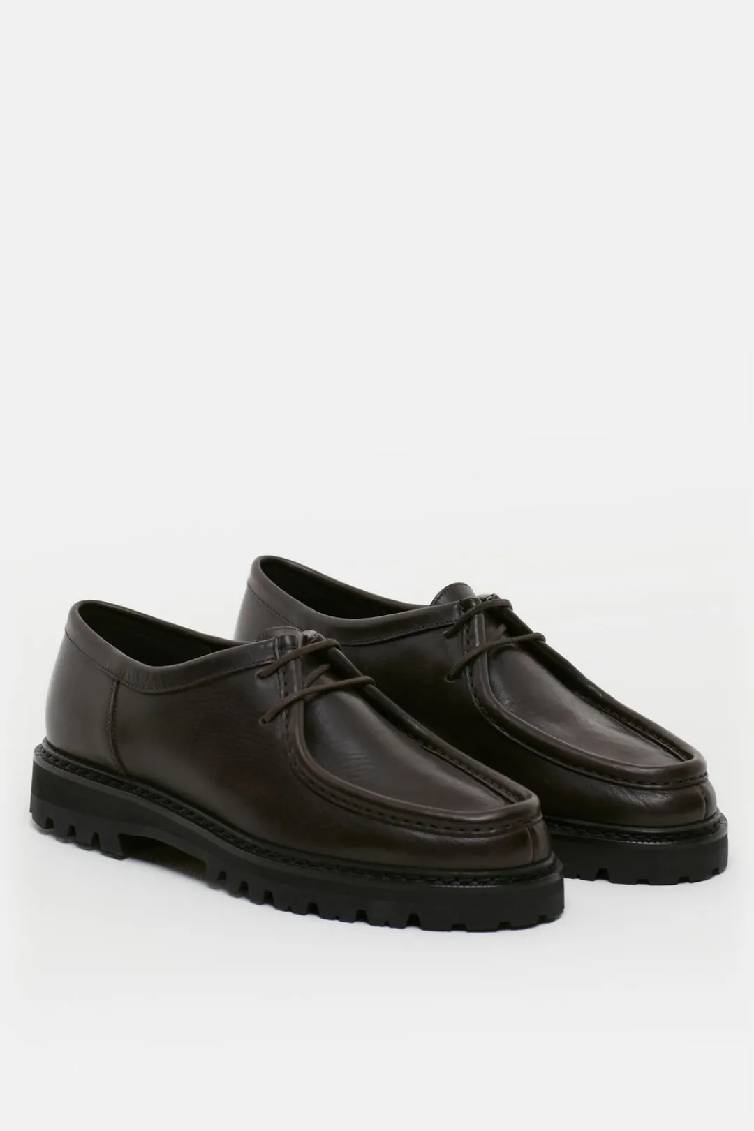 Closed Leather lace-ups cioccolato New